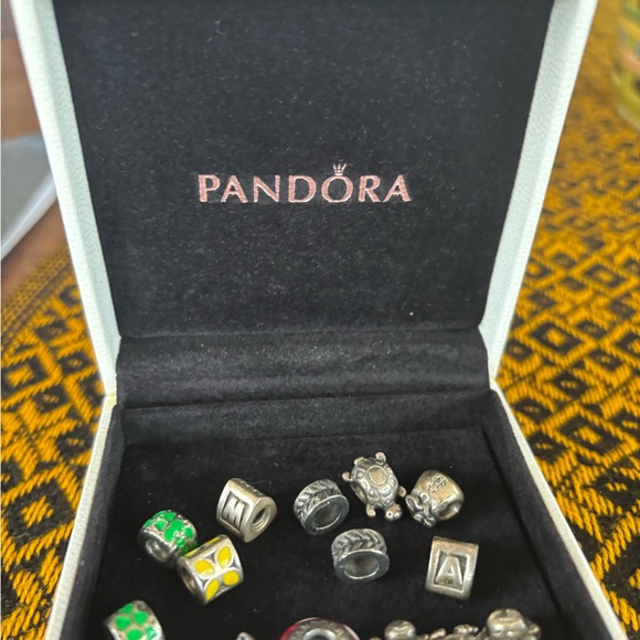 Assorted Silver and Enamel Beads - Picture 2 of 4